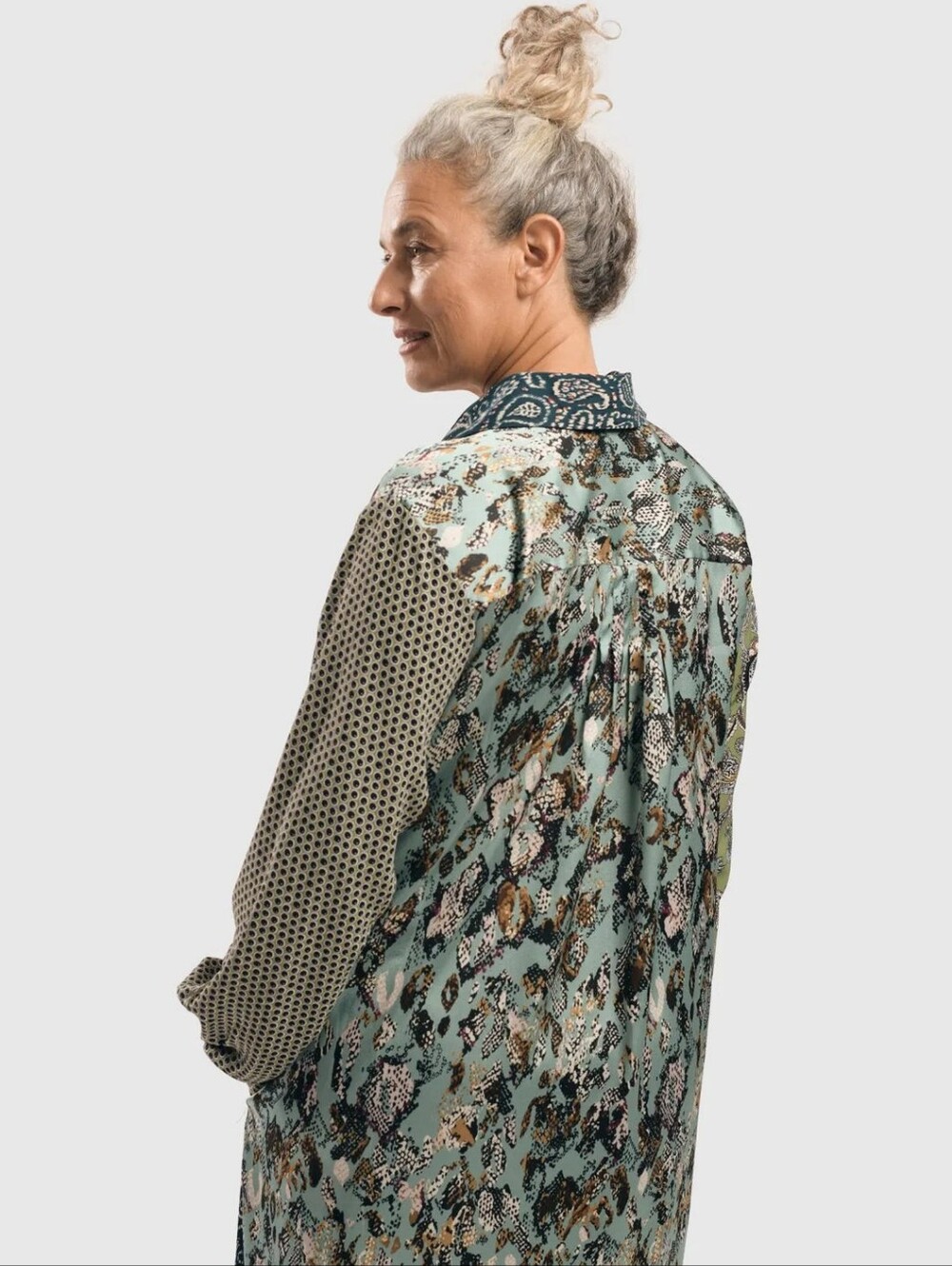 Alembika Paisley Shirt Dress Size 4 US size L / XL Oversize NEW $324 - Picture 13 of 16